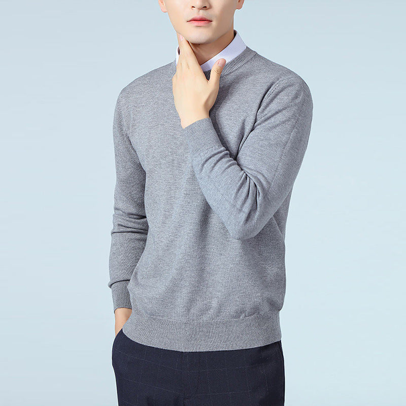 Men's Fashionable Crew-Neck Casual Loose Sweater