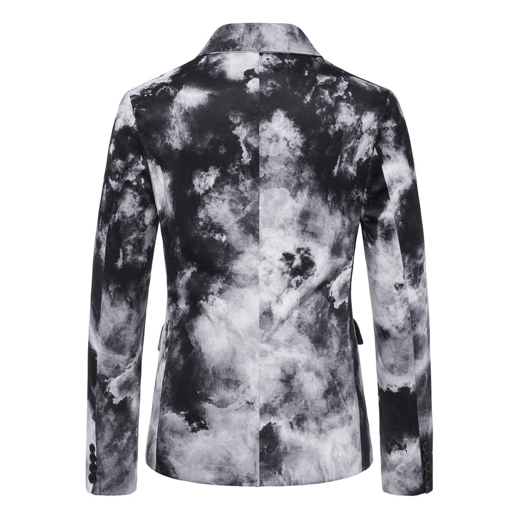 Men's Printed Single Breasted Casual Suit Jacket