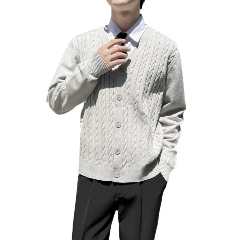 Cable-Knit Sweater Mens And Womens Slim-Fit