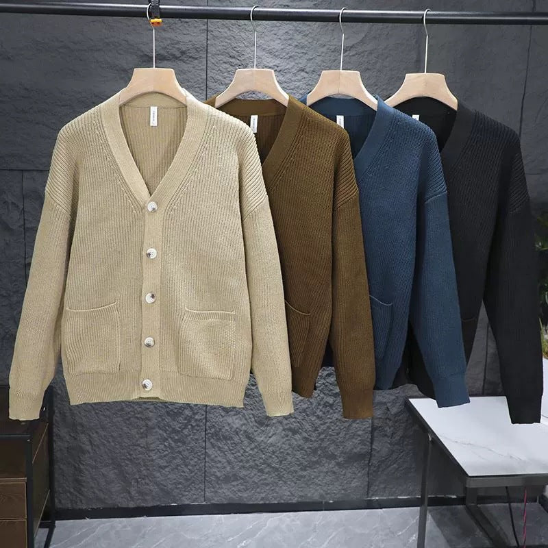 Casual Slightly Mature-Style Knitted Cardigan Sweater Coat