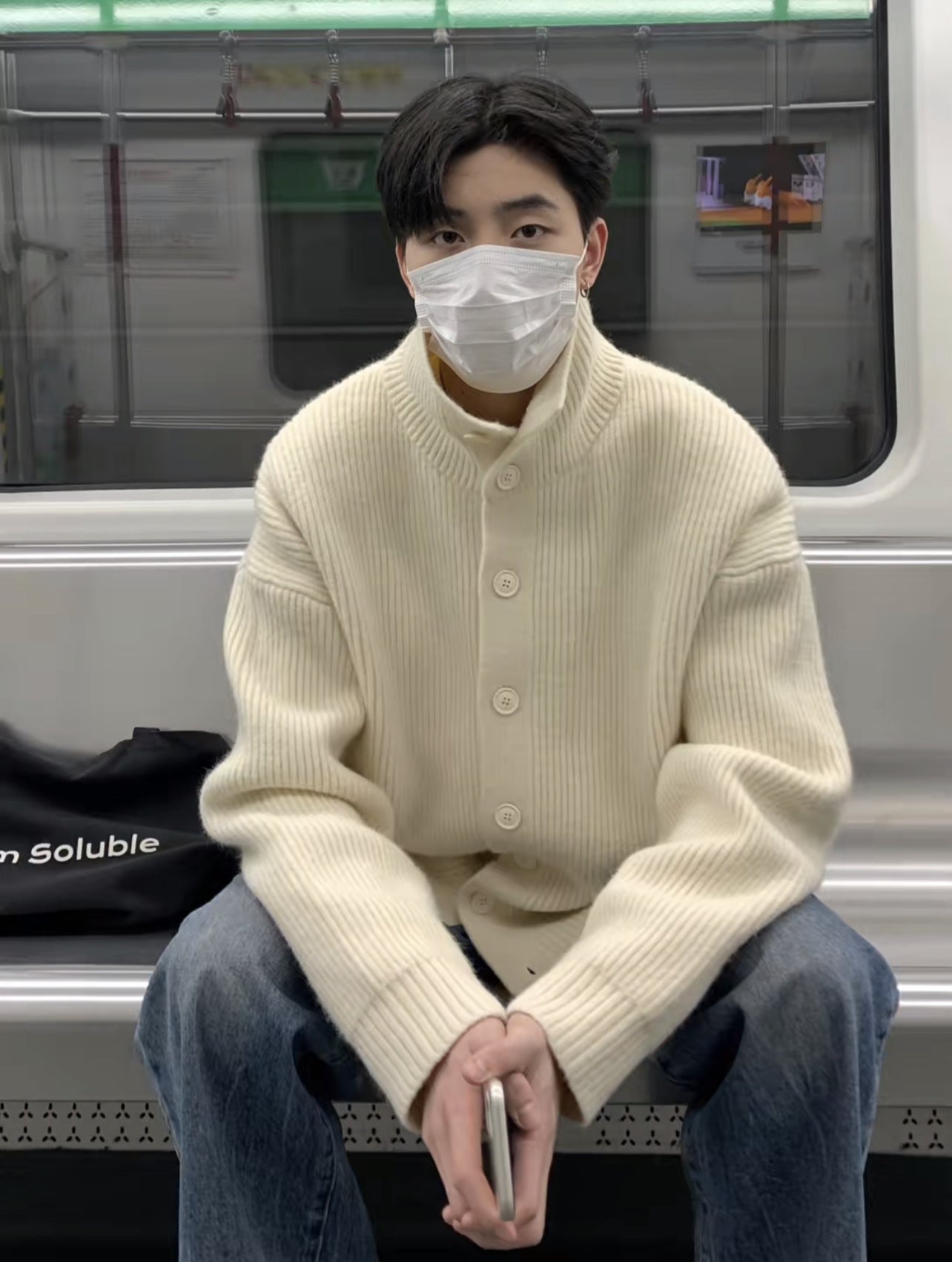 Men's Fashion High-Neck Button-Up Cardigan Sweater For FallWinter