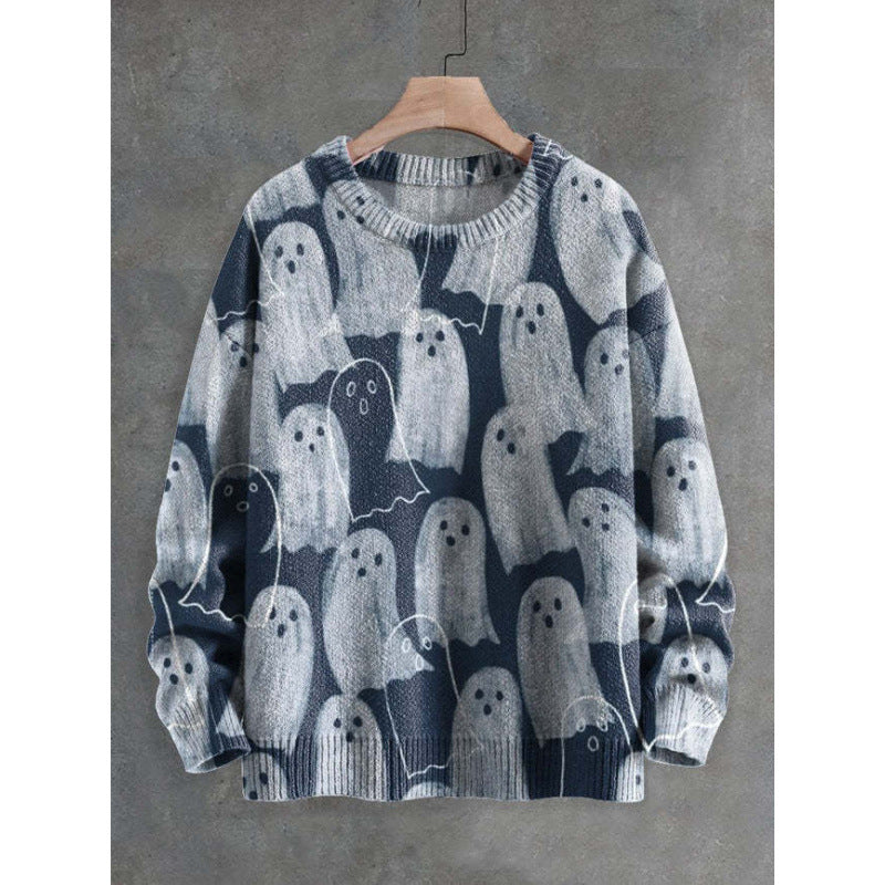 Mens 3D Crew Neck Sweatshirt With Bold Needle Digital Print