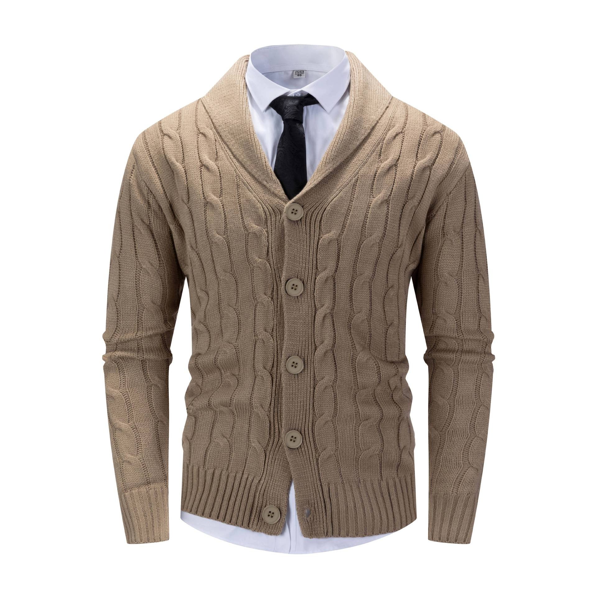 Cable-Knit Sweater Mens And Womens Slim-Fit