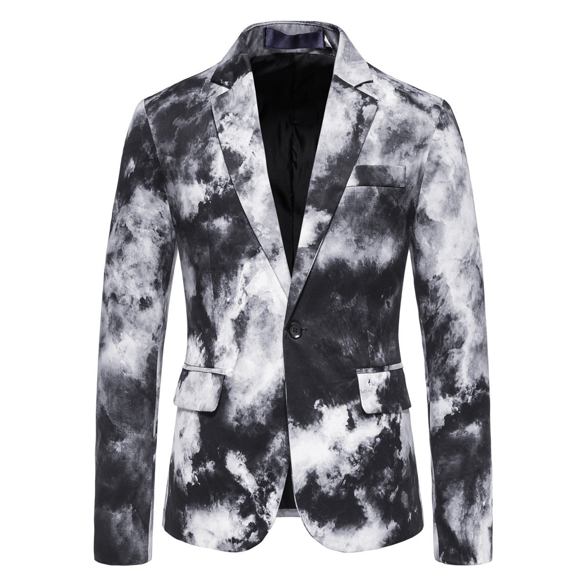 Men's Printed Single Breasted Casual Suit Jacket