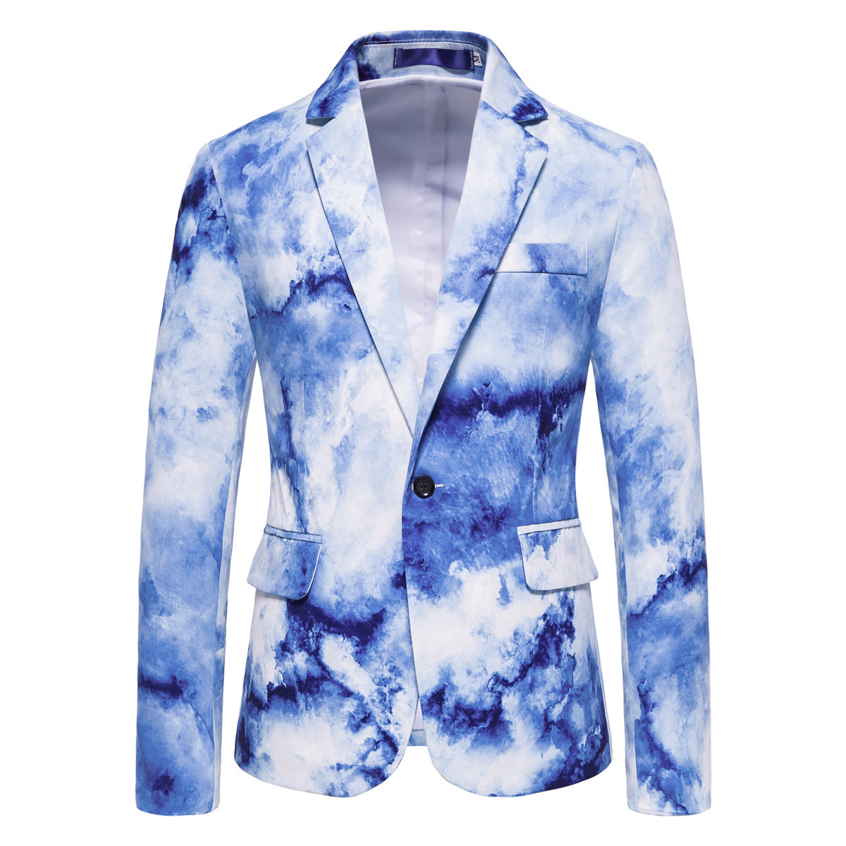 Men's Printed Single Breasted Casual Suit Jacket
