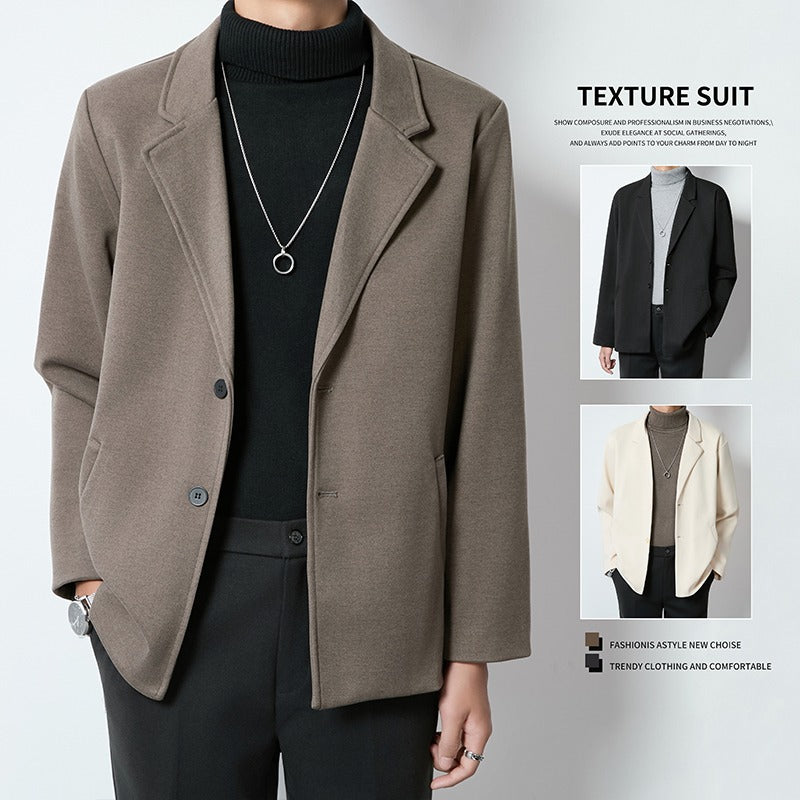 Lightly Mature-Style Loose Casual Wool Blazer