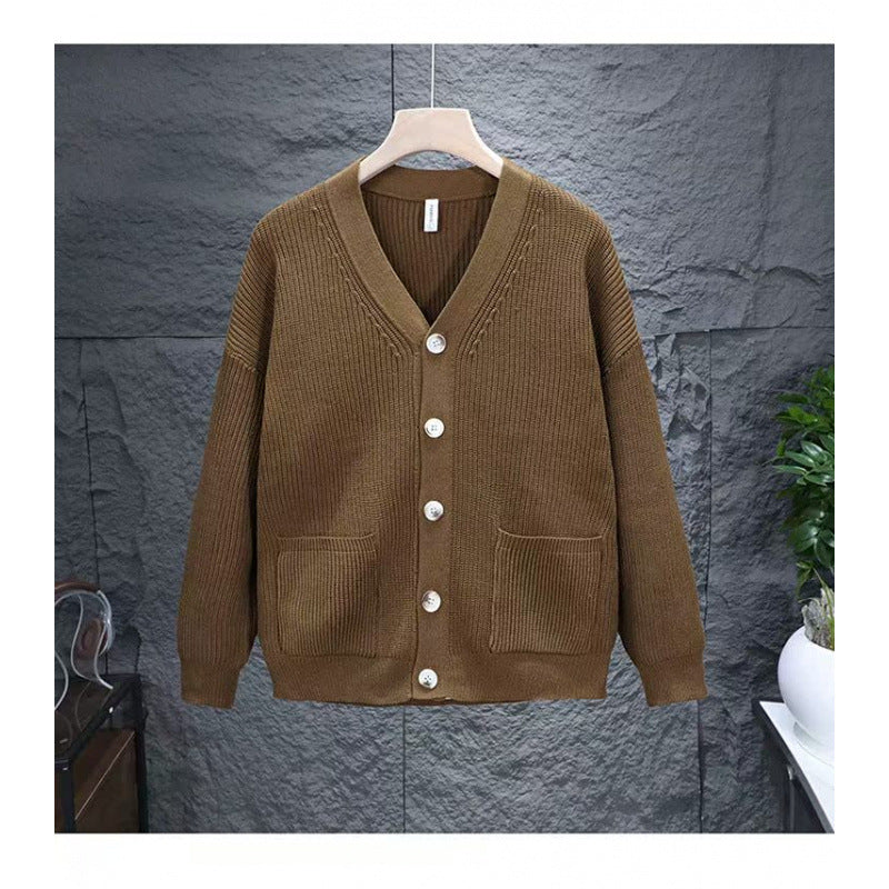 Casual Slightly Mature-Style Knitted Cardigan Sweater Coat