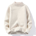 Fashionable Casual Solid-Color Crew-Neck Loose Knitted Pullover Sweater